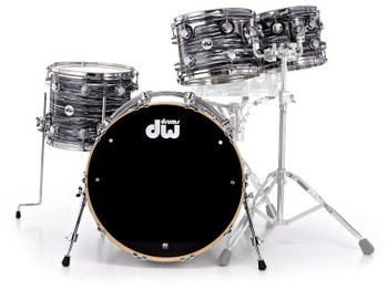 DW Collector's Series 4-Piece Shell Pack Black Oyster Finish- 10", 12" Racktoms, 14" FloorTom , and 22" Bass Drum