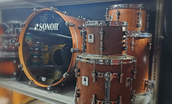 SONOR Designer series  African Bubinga Finish - 10", 12" Racktom, 14",16" FloorTom ,  , and 24" Bass Drum (18" x 16" Can be used as a smaller BassDrum )