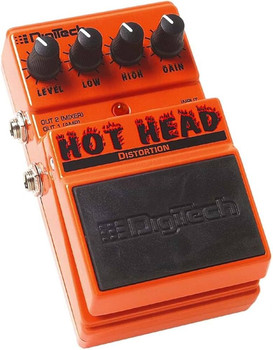 DigiTech-Hot Head Distortion Pedal, 2-Band EQ with:"Lvl, Low, High, Gain"