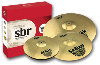 Sabian SBR Performance Cymbal Set - 14" HH, 16" Crash/Ride, 20" Ride SBR Brass Cymbal Set with 14" Hi-Hats, 16" Crash, and a 20" Ride - Modern Bright