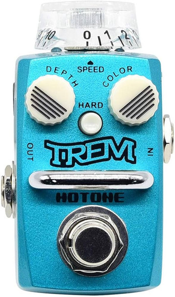 Trem Hotone pedal Opto-Tremolo Tone.With:"Depth,Color,Speed,Hard"