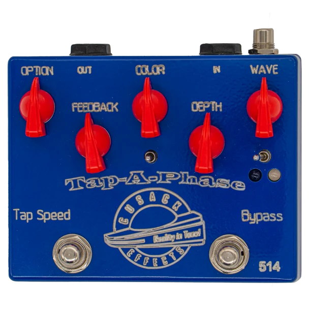Cusack Music Tap-A-Phase Analog Tap-Tempo Phaser Blue