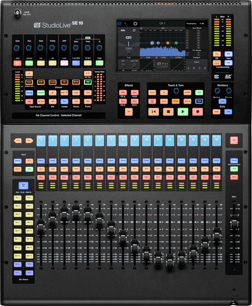 PreSonus StudioLive Series III SE 16 Digital Mixer 16-in Digital Mixer with 16 Mic Preamps, 17 Motorized Faders, 64x64 USB Audio Interface, AVB Networking, SD Card Recorder, and DAW Control
