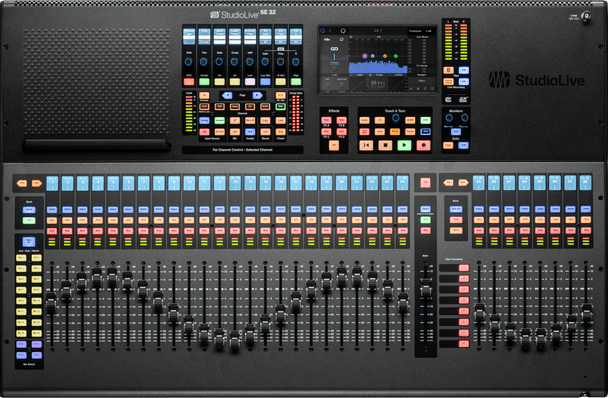 New  PreSonus StudioLive Series III SE 32 Digital Mixer 32-in, 40-channel Digital Mixer with 32 Mic Preamps, 33 Motorized Faders, 64x64 USB Audio Interface, AVB Networking, SD Card Recorder, and DAW Control