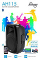 Laney AH115 Venue 2-Way 15" Active PA Bluetooth Speaker with Integrated Mixer and Media Player Black