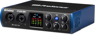 PreSonus Studio 24c USB-C Audio Interface 2-in/2-out USB-C Audio