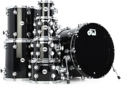 DW Collector's 7pc Maple SSC Kit - Gloss Black 7x8