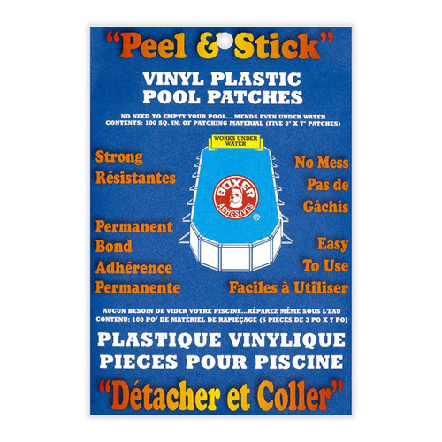Boxer Adhesives Peel and Stick Vinyl Plastic Pool Patch 100sqft
