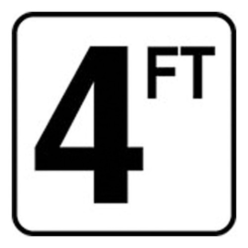 Pool 4 FT Depth Marker Vinyl Stick On 6 In x 6 In - Deck