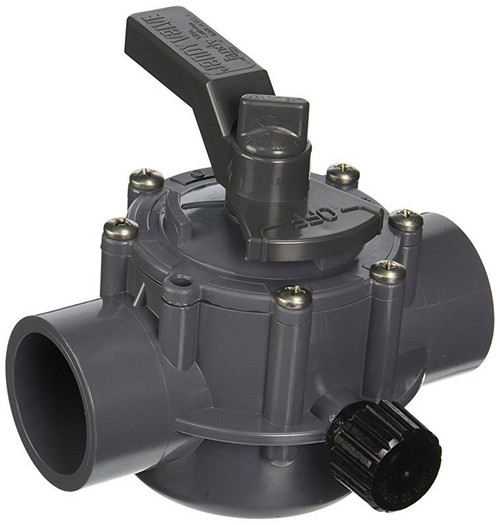 Jandy 1157 Positive Seal Gray 2-Way Valve - 1.5 Inch x 2 Inch