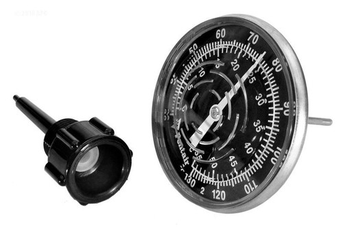 Pentair SL1DW In-Line Thermometer w/ Nylon Well - 30 - 130 Degrees