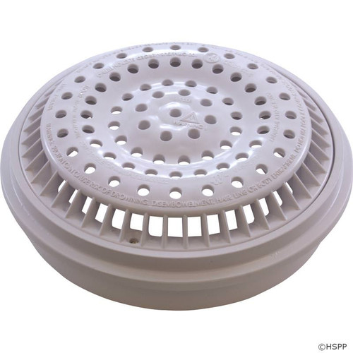 Waterway 640-2340V 8 Inch Pool Main Drain Cover & Extended Collar - White