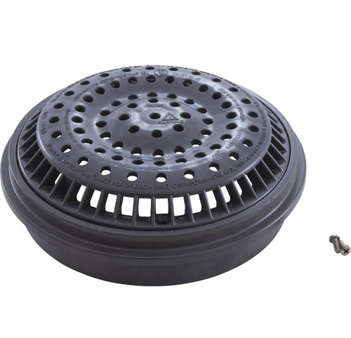 Waterway 640-2349-DKGV 8 Inch Pool Main Drain Cover & Extended Collar - Dark Gray