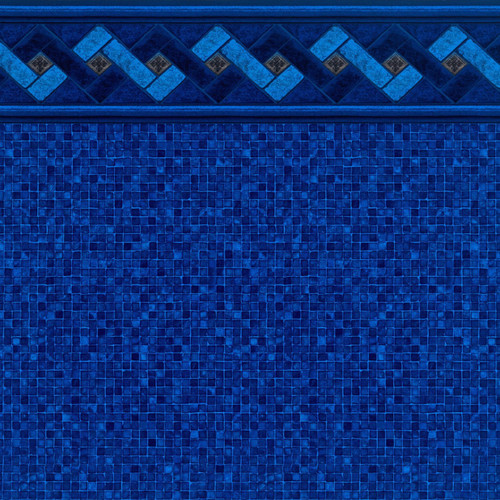Midnight Sapphire Mosaic Above Ground Unibead Pool Liner - 35ga Premium Gauge - 52" Wall Height | Fits Overlap or Standard Beaded Style Above Ground Pools