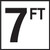 Pool 7 FT Depth Marker Non-Skid Ceramic Tile - 6 In x 6 In