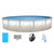 Whispering Springs 15' Round 52" Steel Swimming Pool Package w/ A Frame Ladder - NB7502PS