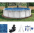 24' Round Adobe Mist 52" Steel 6" Top Rail Above Ground Pool Package - NB7708P