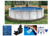 24' Round Adobe Mist 52" Steel 6" Top Rail Above Ground Pool Package - NB7708PSTEP