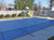 PoolTux Royal 16 ft x 38 ft Mesh Safety Cover - Blue - 15 yr Warranty