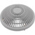 AquaStar 8MF103 MoFlow 8" Light Gray Round Suction Outlet Cover and Mud Frame