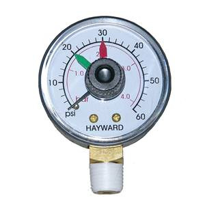 Hayward ECX271261 Pressure Gauge with Dial - Bottom Mount