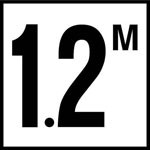 Pool 1.2 M Depth Marker Non-Skid Ceramic Tile - 6 In x 6 In