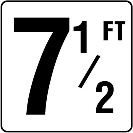 Pool 7 1/2 FT Depth Marker Vinyl Stick On 6 In x 6 In - Deck