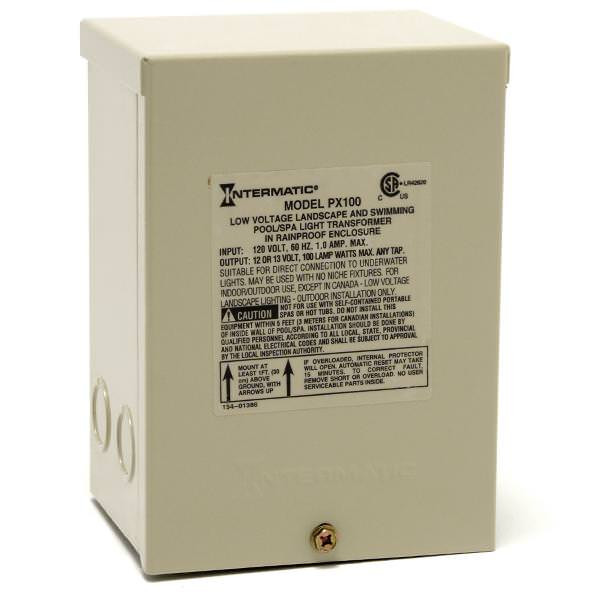 Intermatic PX100 Pool Light Transformer - 100W - 12V