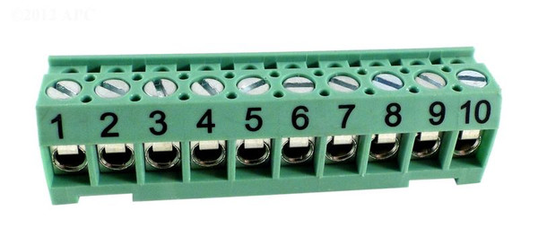 Jandy 6610 AquaLink Terminal Bar - 10 Pin - Green