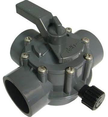 Jandy 3 Way 2 Inch x 2.5 Inch Positive Seal Gray Valve 2875