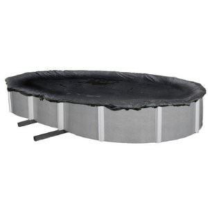 Above Ground Pool 15 ft x 30 ft Oval Mesh Winter Cover - 8 Year Warranty