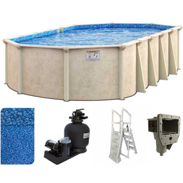 Surfside 12' x 24' Oval 52" Steel Above Ground Pool Package