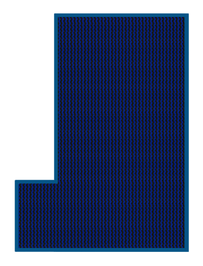 PoolTux Royal 20 ft x 40 ft Mesh Safety Cover w/ Left End Step - Blue - 15 yr Warranty