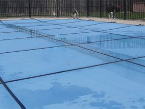 12 ft x 20 ft Light Weight Solid Pool Safety Cover - Blue - 20 yr Warranty