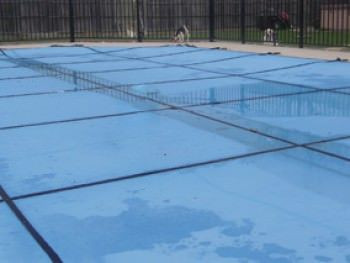 16 ft x 34 ft Light Weight Solid Pool Safety Cover - Blue - 20 yr Warranty