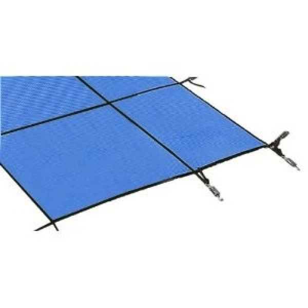 16 ft x 32 ft Light Weight Solid Pool Safety Cover w/ Center End Step - Blue - 20 yr Warranty