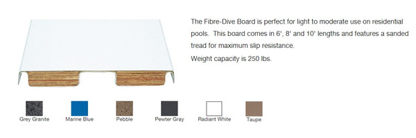 SR Smith 66-209-270S3T Diving Board, 10' Fibre-Dive Board Marine Blue with Matching Tread