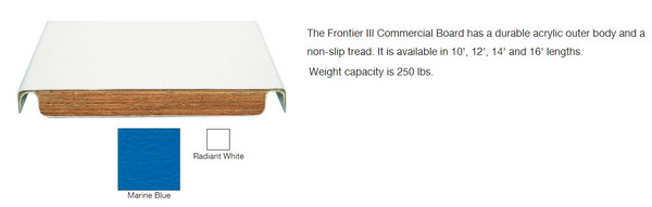 SR Smith 66-209-6123 Commercial Diving Board, 12' Commercial Frontier III Diving Board Marine Blue