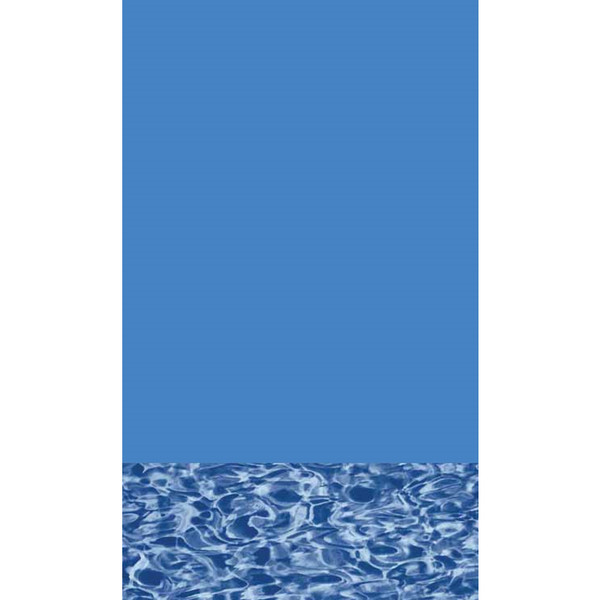 18' x 33' Oval Standard Gauge Blue Wall/Swirl Bottom Overlap Liner 48"/52"