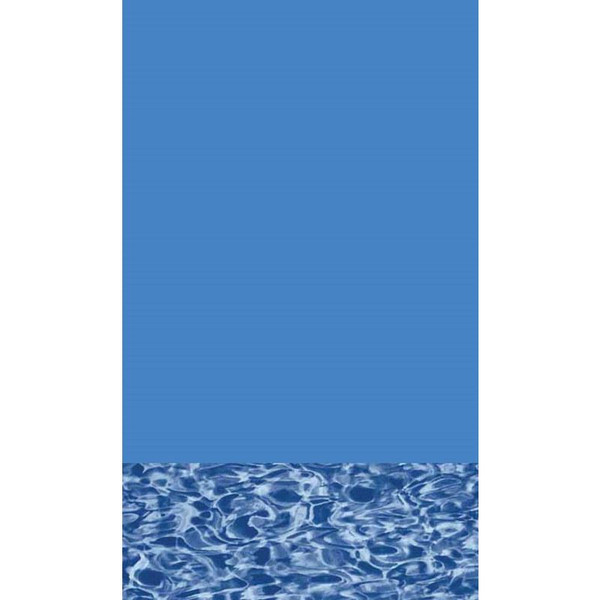 27' Round Standard Gauge Blue Wall/Swirl Bottom Overlap Liner 48"/52"