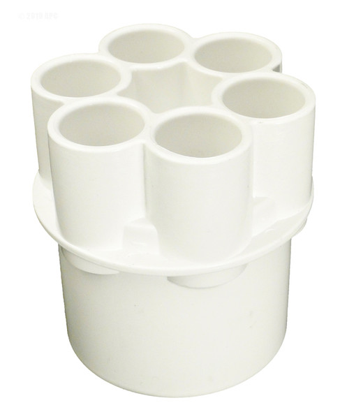 Waterway 672-4130 6-Port Slip Transition Manifold - 2-Inch Slip