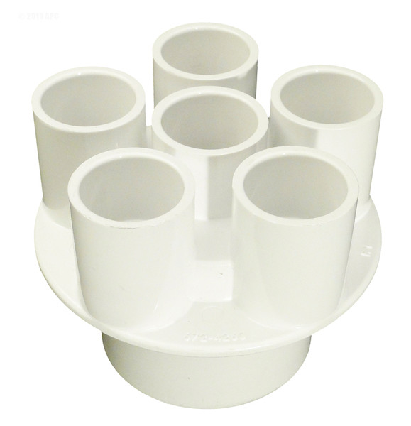 Waterway 672-4260 6-Port Slip Transition Manifold - 2-Inch Slip x 3/4"