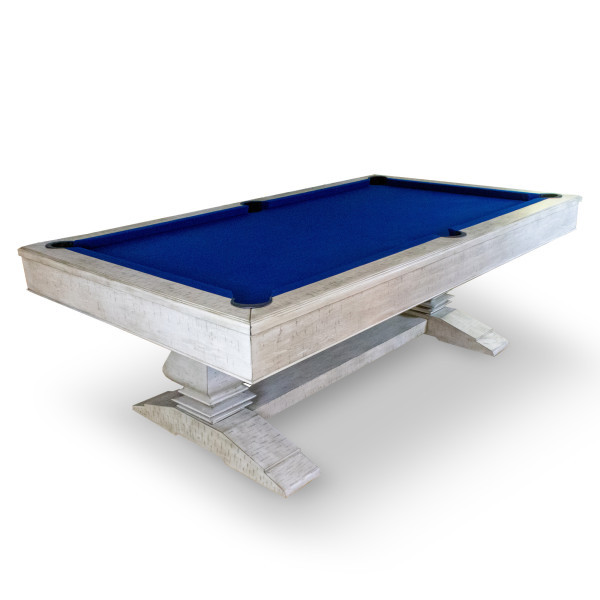 Montecito 8-ft Pool Table- Driftwood Finish with Blue Felt