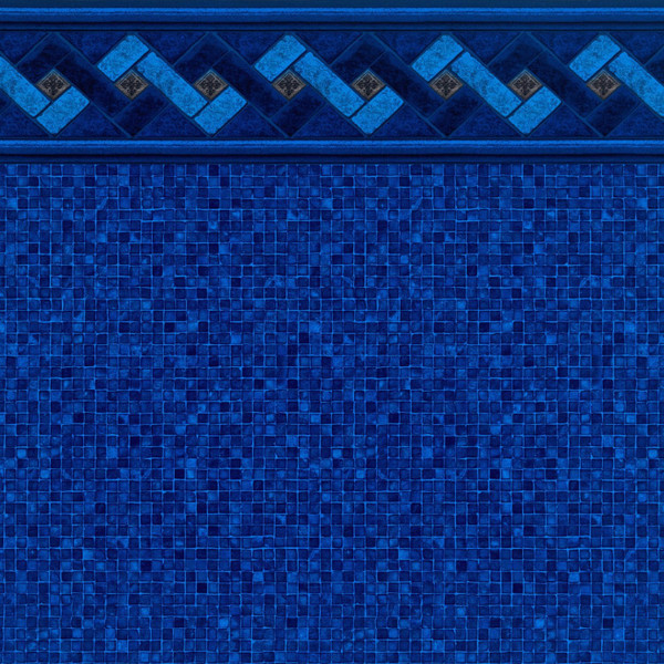 Midnight Sapphire Mosaic Above Ground Unibead Pool Liner - 35ga Premium Gauge - 52" Wall Height | Fits Overlap or Standard Beaded Style Above Ground Pools