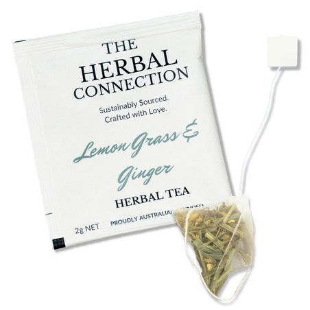 Bulk 100 Pack Individually Wrapped Tea Bags Wholesale, Lemon Grass & Ginger Organic