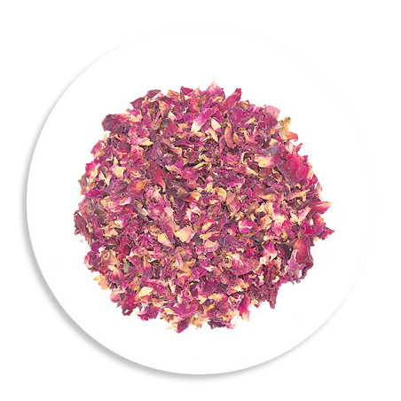 Certified Organic Red Rose Petals – Rosa centifolia India, Deep Crimson Intensely Fragrant Dried Petals, 250g to 5kg Bulk Wholesale