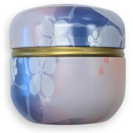 Blue Metallic Tea Tin for Loose Leaf Tea and Tea Bags