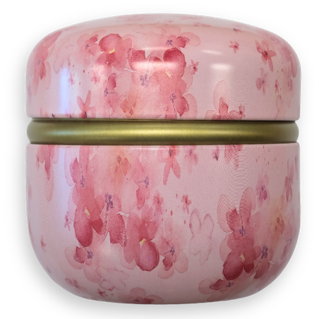 Pink Metallic Tea Tin for Loose Leaf Tea and Tea Bags
