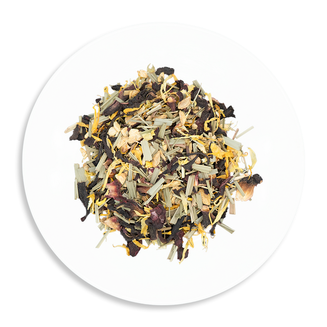 Organic Ginger Lift Loose Leaf – Organic Ginger, Hibiscus, Lemongrass & Calendula Petals, Blended to Order in Australia