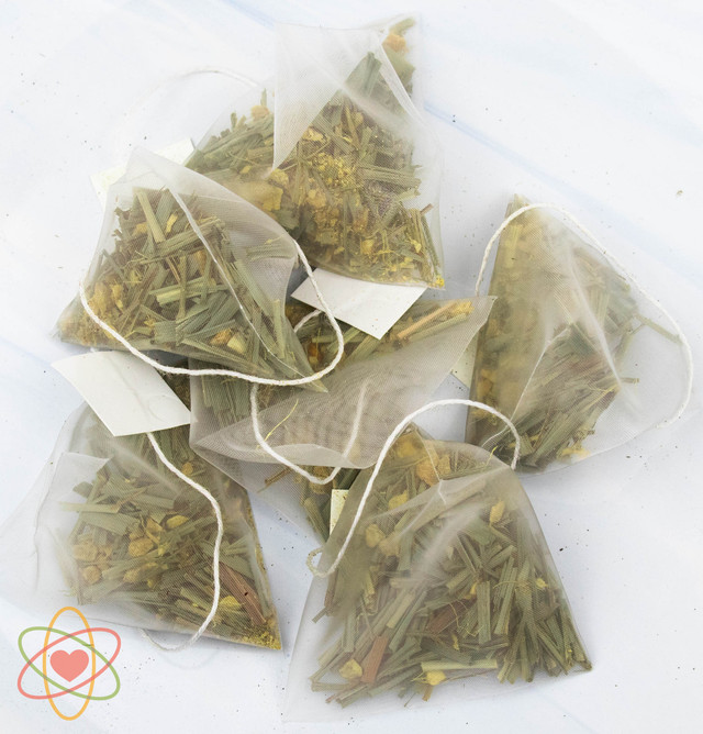 Lemongrass & Ginger Organic Bulk Tea Bags 100 Pack – Biodegradable Pyramid Tea Bags, Gold Coast Australia